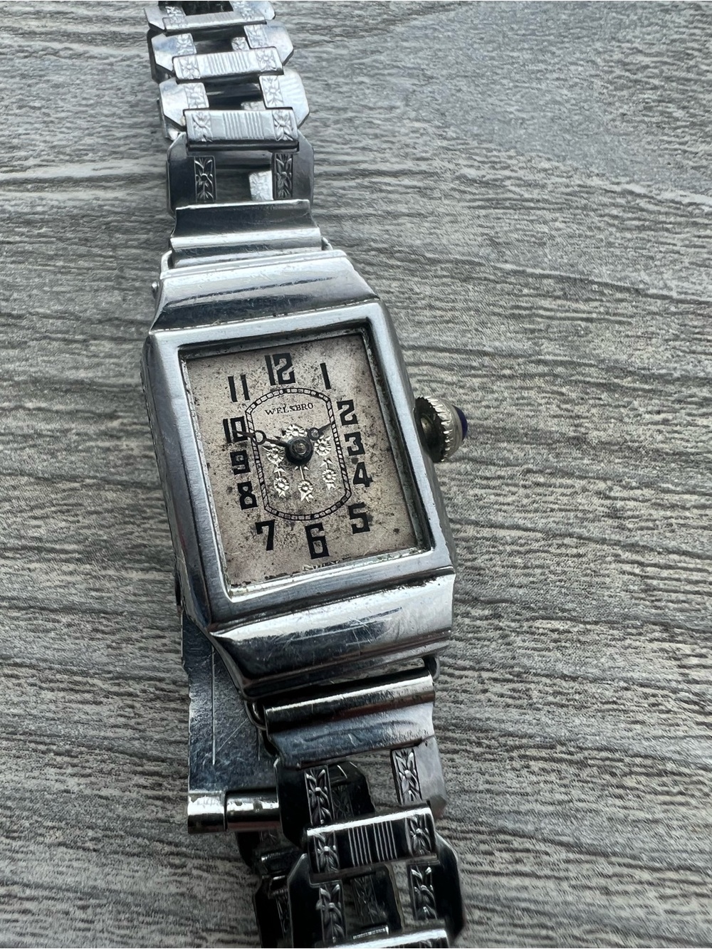 Welsbro Mechanical art deco ladies tank needs crystal